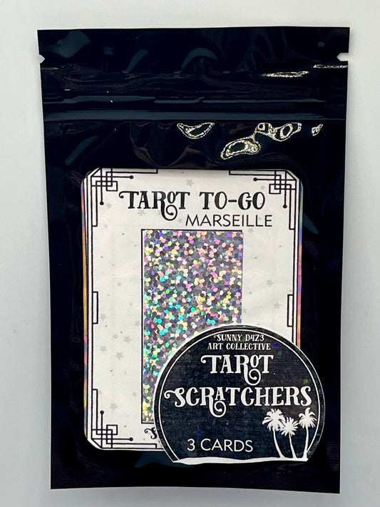 scratchers- tarot to go white scratch off - 3 card pack - MARSEILLE