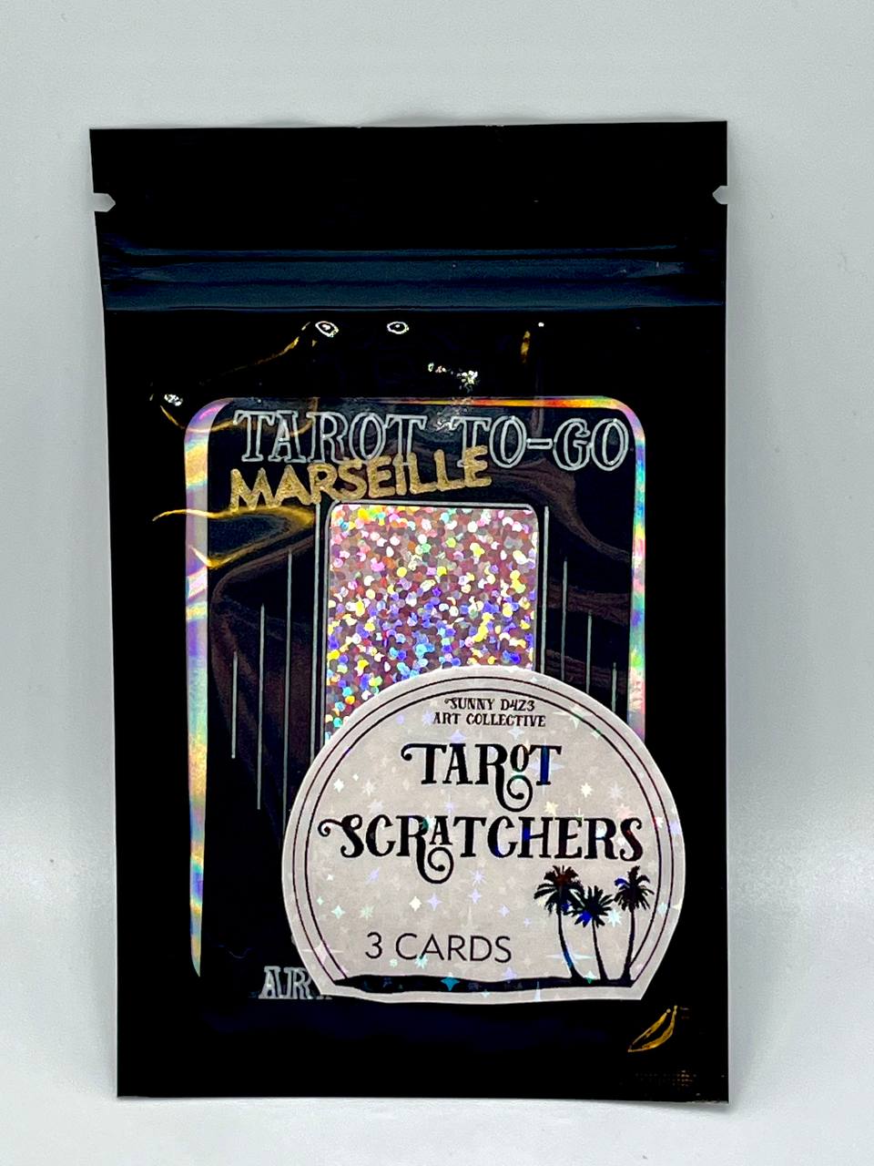 scratchers - tarot to go tarot scratch off - 3 card pack - MARSEILLE - sunny d4z3 art collective