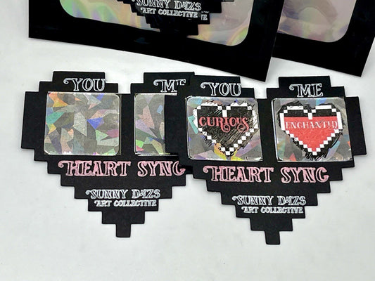 scratchers - heart sync attraction scratch off - 2 card pack - sunny d4z3 art collective